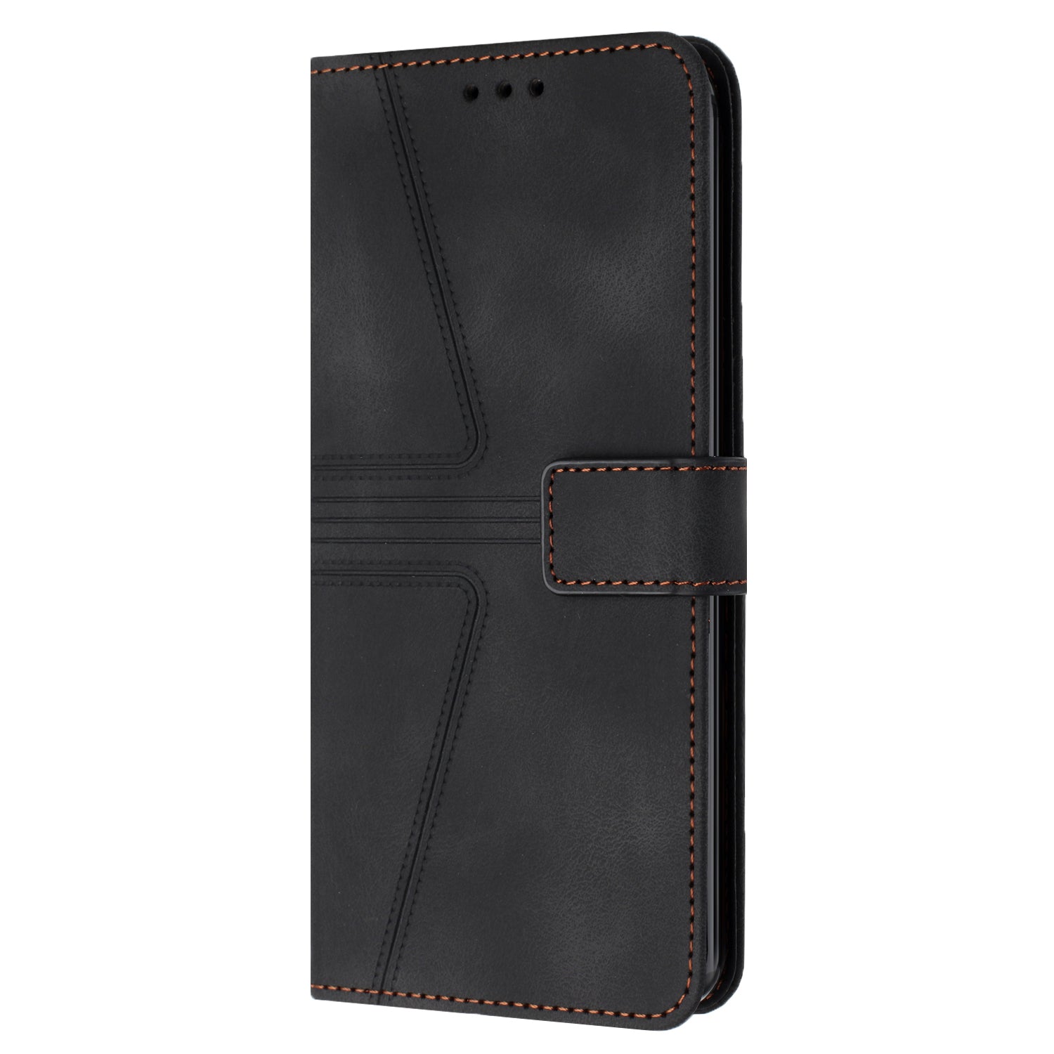 For Samsung Galaxy S23+ Leather Case Triangle Imprinted Solid Color Phone Cover For Samsung Galaxy S23+ Leather Case Triangle Imprinted Solid Color Phone Cover
